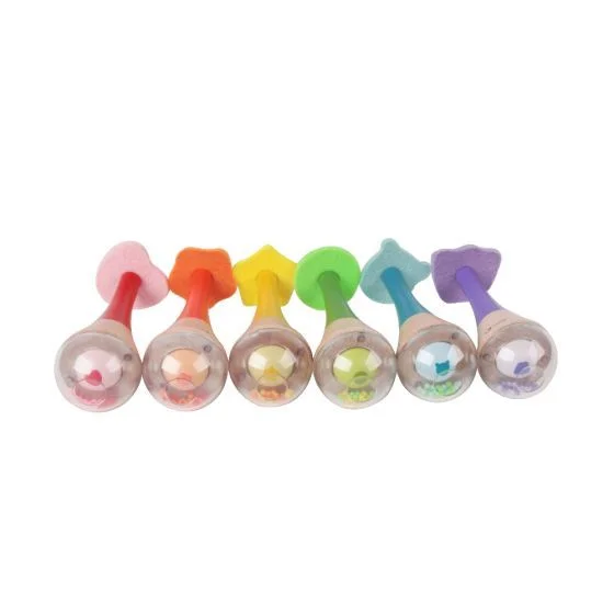 Classic World Wooden Rainbow Maraca (Assorted) - Image 3