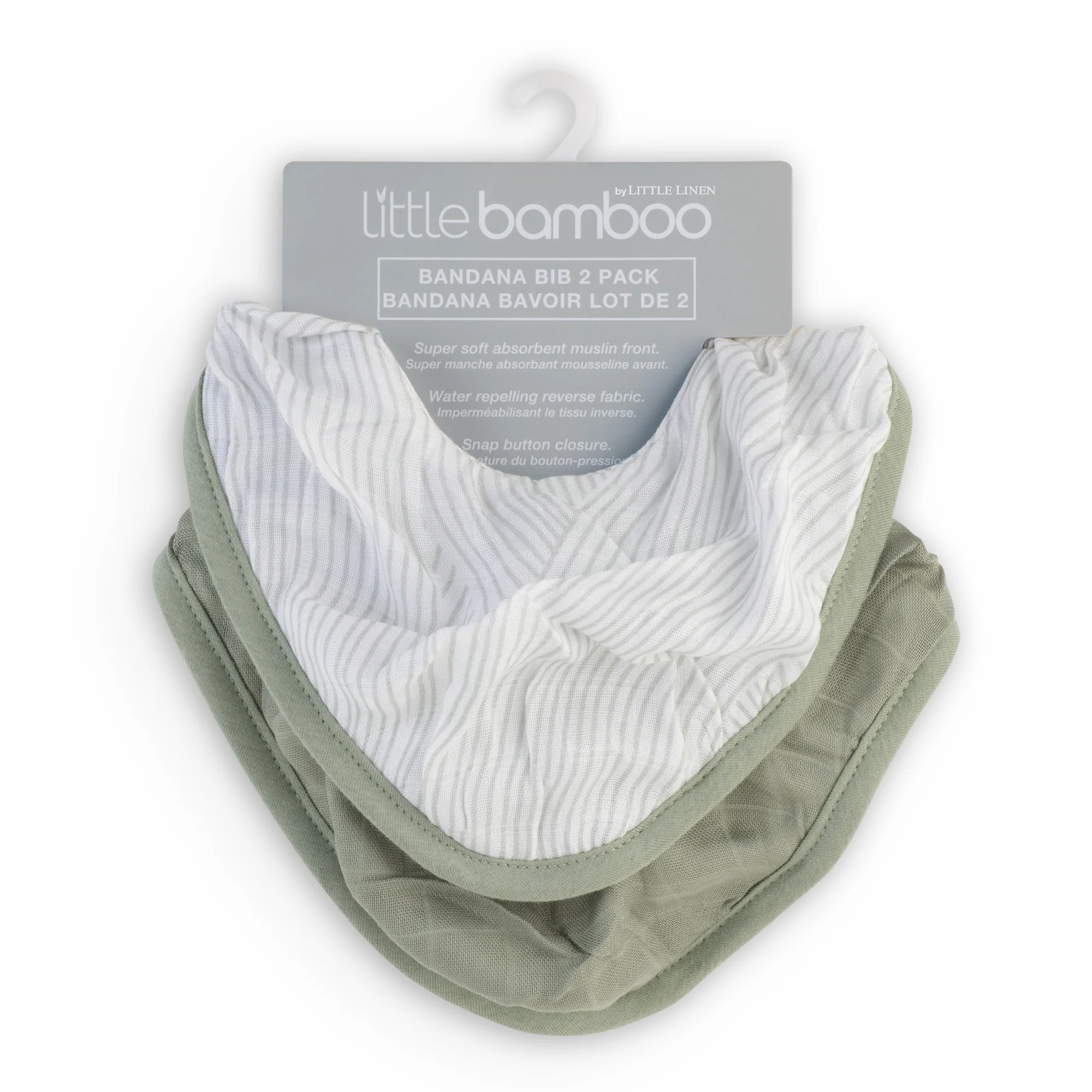 Little Bamboo Muslin Bib 2 Pack - Image 5