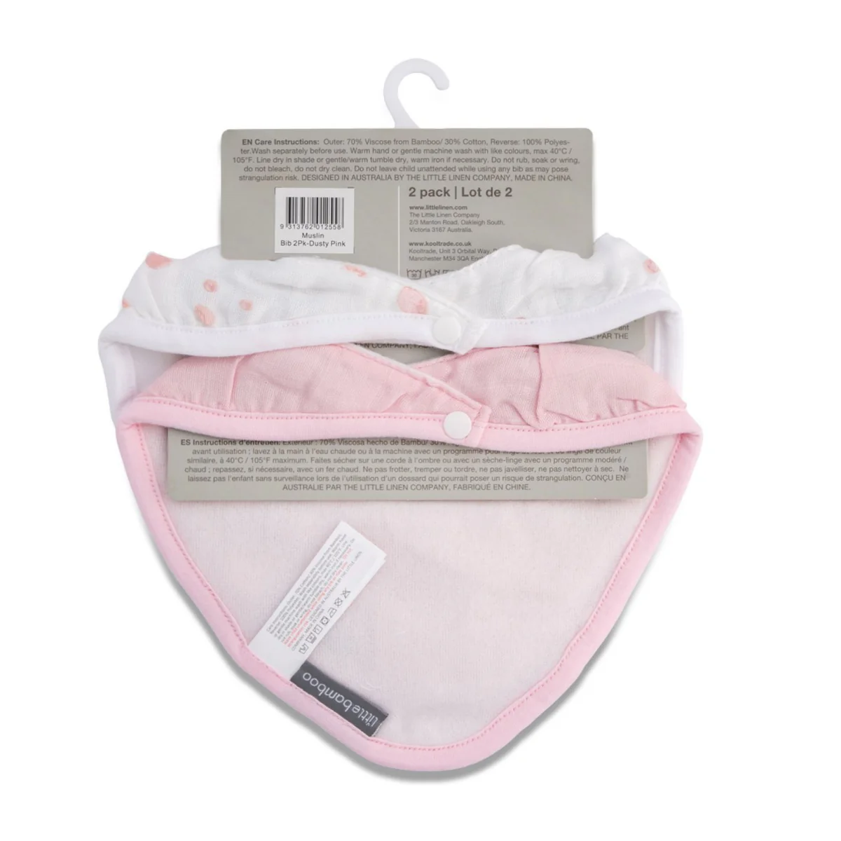 Little Bamboo Muslin Bib 2 Pack - Image 8