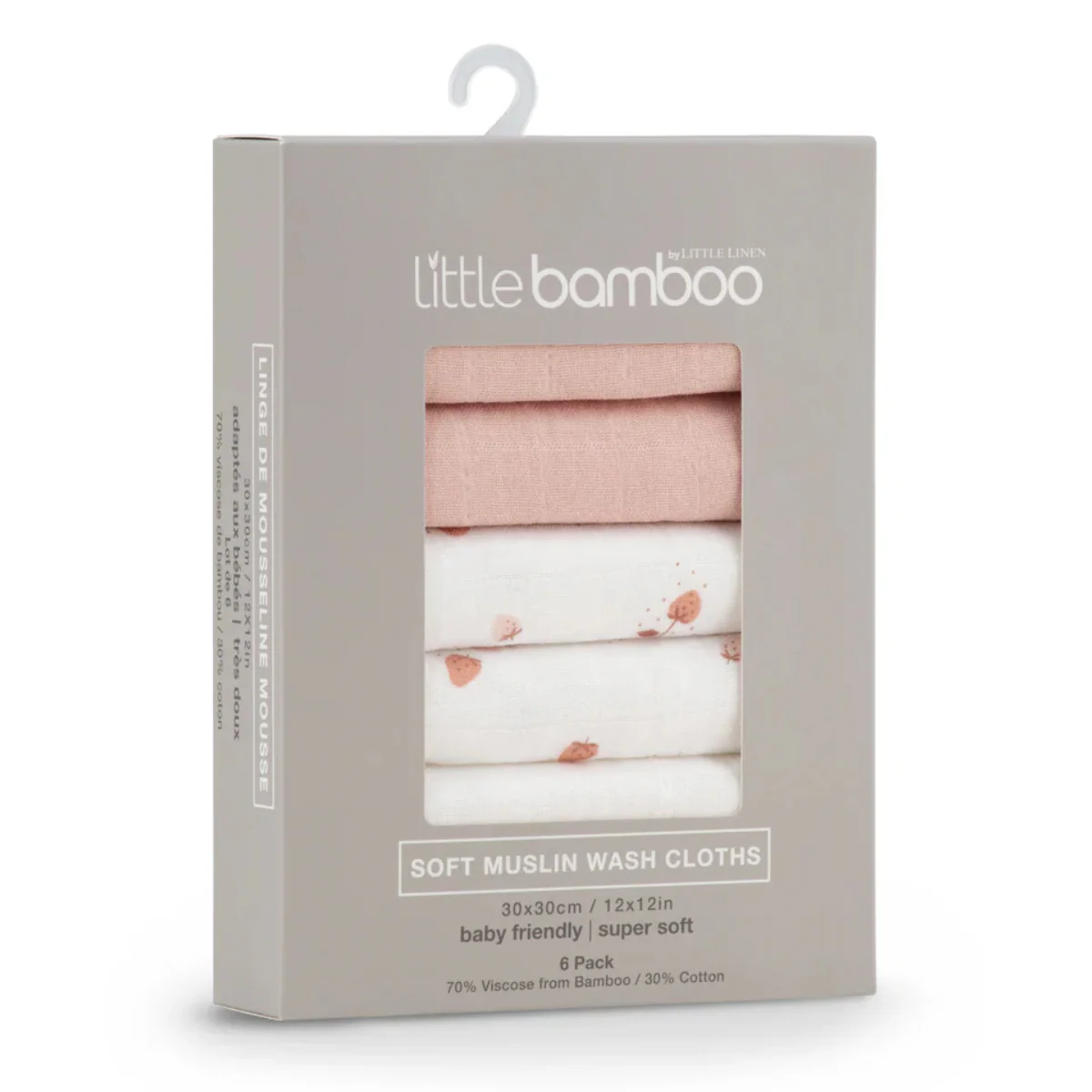 Little Bamboo Muslin Washer 6 Pack - Image 3