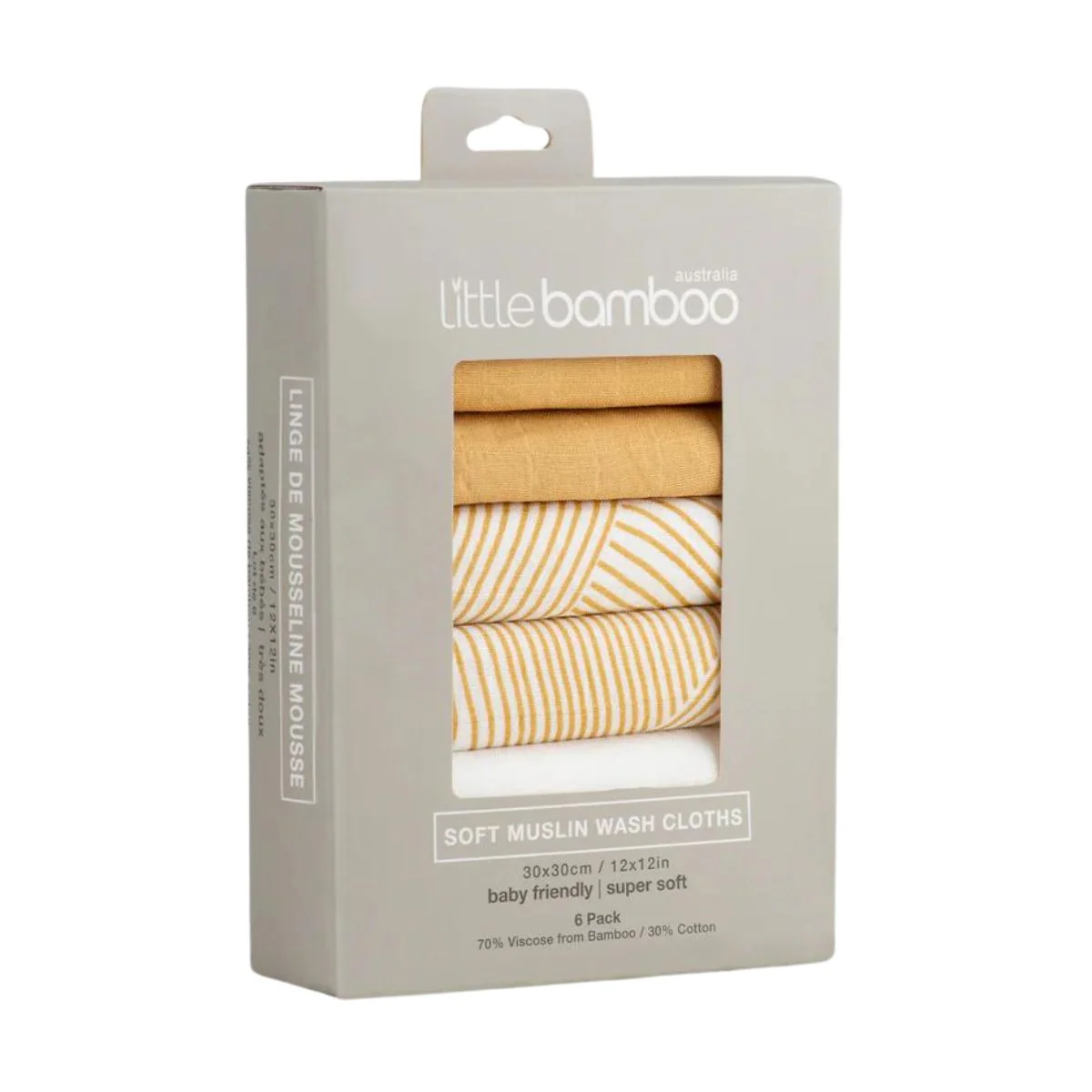 Little Bamboo Muslin Washer 6 Pack - Image 6