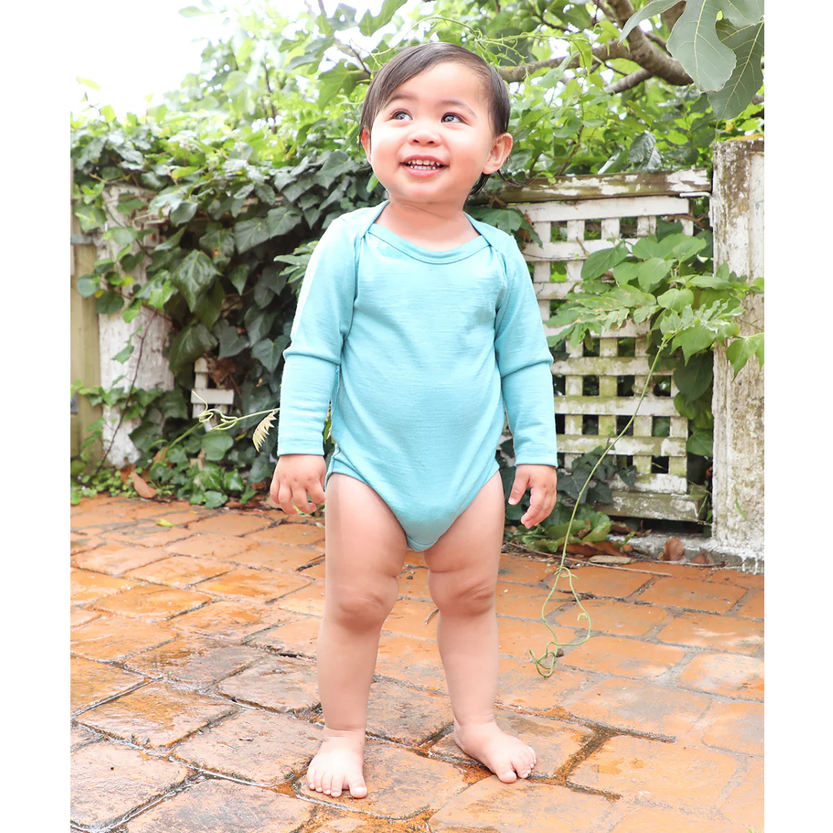 Mokopuna Merino Long Sleeve Shortsuit - Image 7